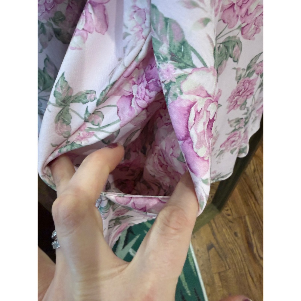 Altar State Pink Floral Print Square Neck Tie Back Mini Dress XS Bow Tie Back - Picture 6 of 9